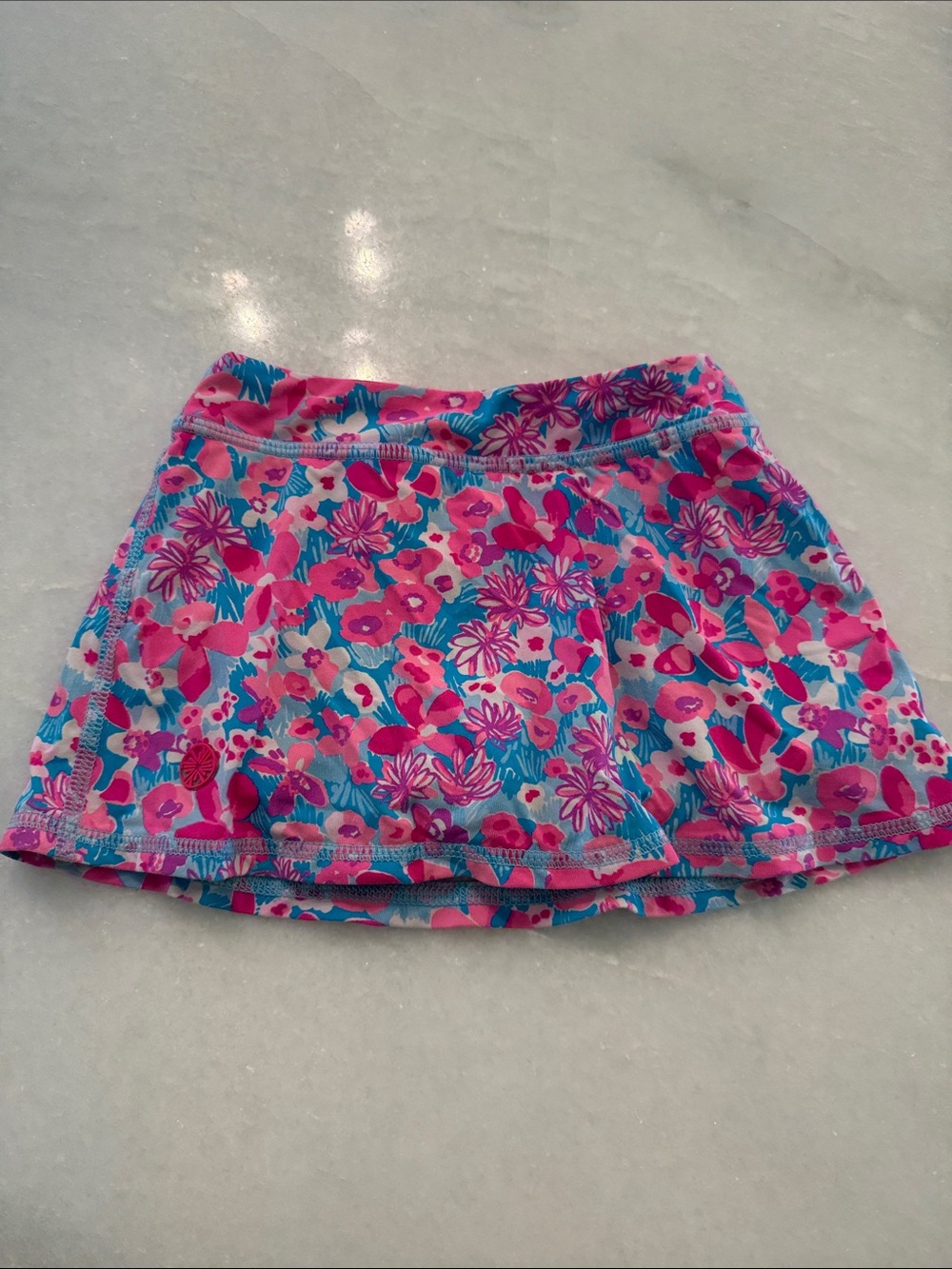 Lilly Pulitzer Pink & Blue Floral Skater Skirt